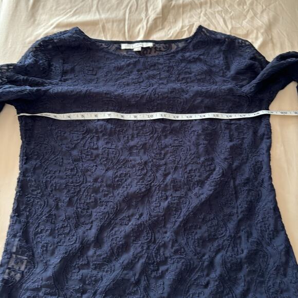 Loft | Sheer Lace Long Sleeve Shirt Size S - Picture 8 of 10